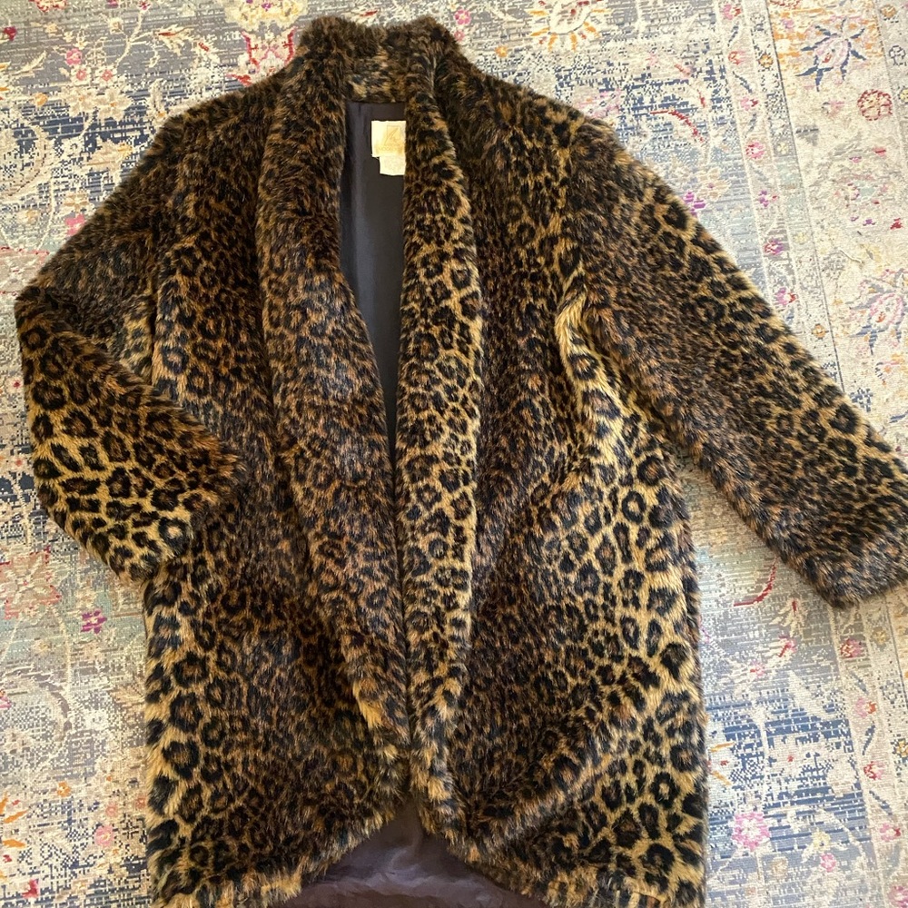 Anthony Moorcraft fur leather coat medium